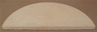 Cordierite Kiln Shelf - 13" Half Round x 5/8"